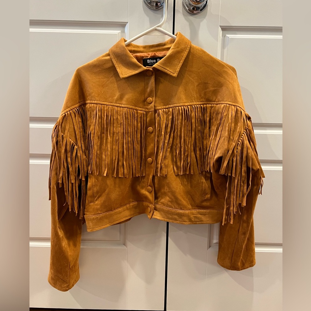 Pink Lily size Small fringe jacket